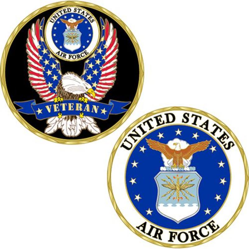 CH1400 Challenge Coin - USAF Veteran - 1.75 in.