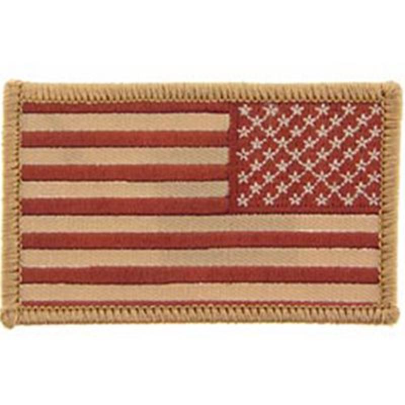PM1116V Patch - Flag, USA, Desert V Right - Cloth Hook & Eye - 3.38 x 2 in.