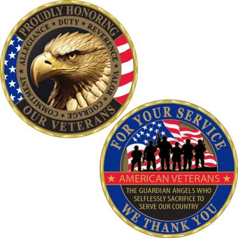 Picture of Eagle Emblems CH0018 Challenge Coin - Veteran&#44; Thank You - 1.75 in.