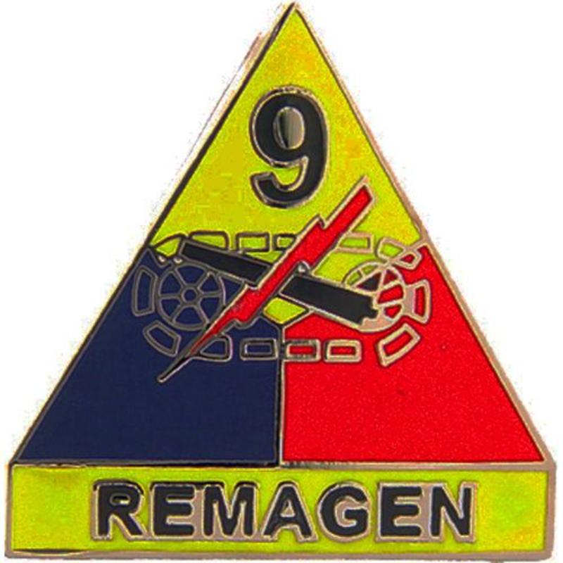 P15518 Pin - Army, 9th Armored Division - 1 in.