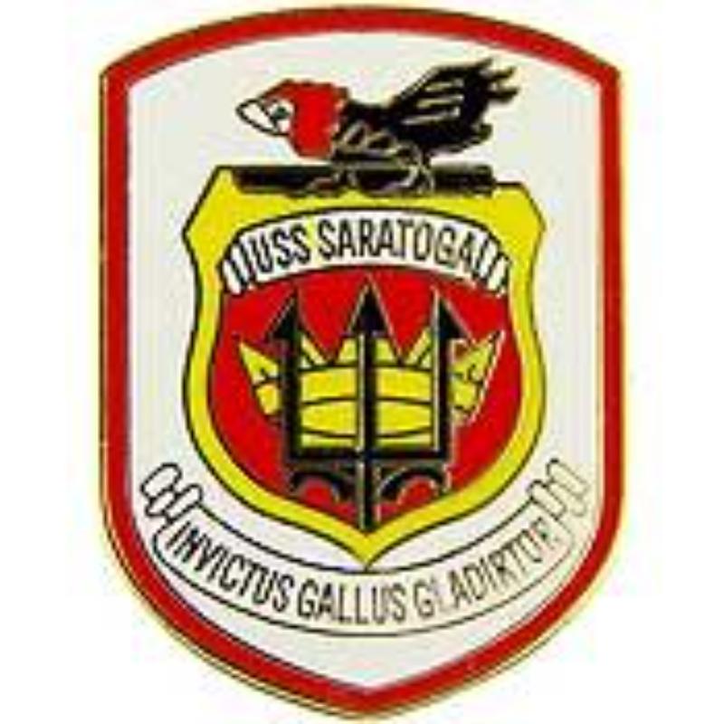 P15549 Pin - USS, Saratoga - 1 in.