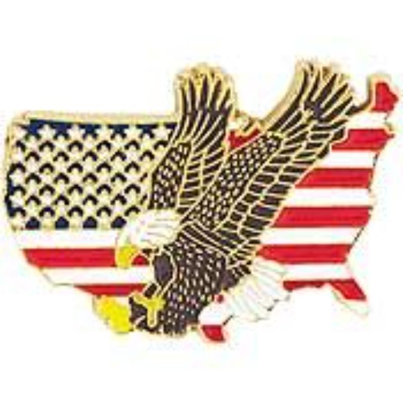 Pin - USA - Eagle - 1.125 in.