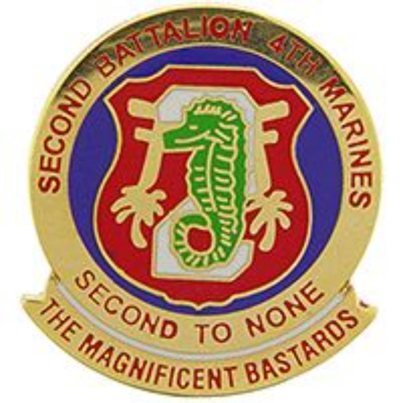 P15734 Pin - USMC, 4th Division, 2BN - 1 in.