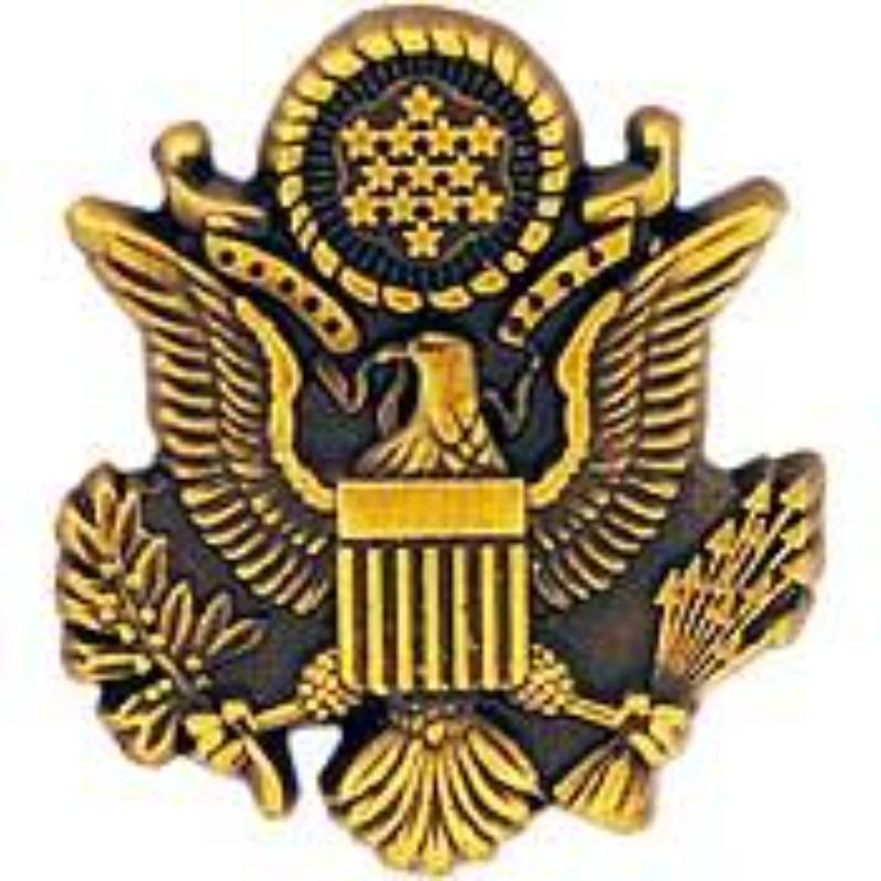 Mini USA Seal Pin - Gold - 0.75 in. - Durable Military Emblem