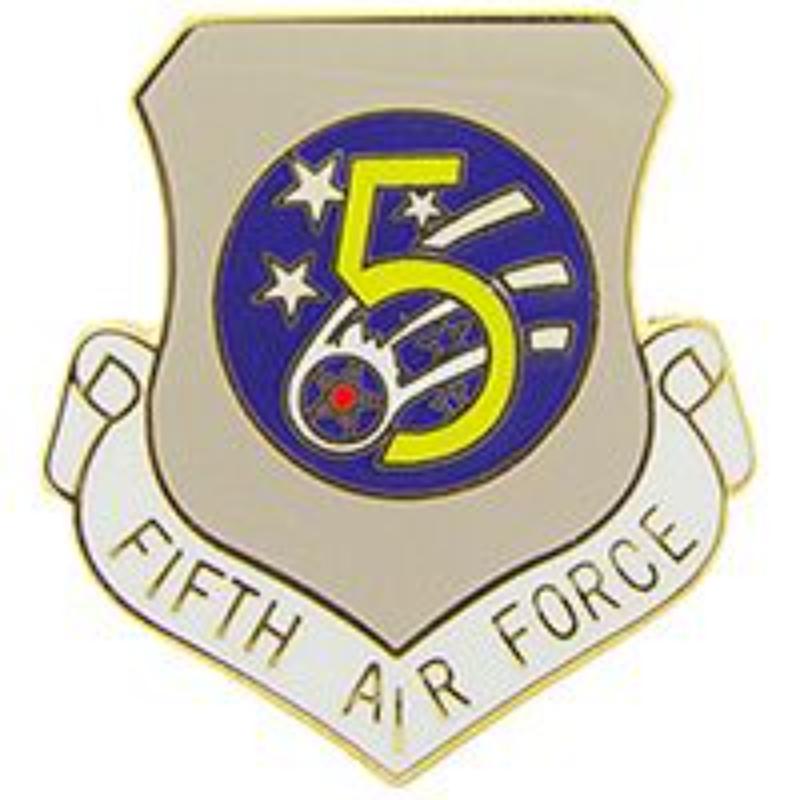 P15953 Pin - USAF, 5th, Shield - 1 in.
