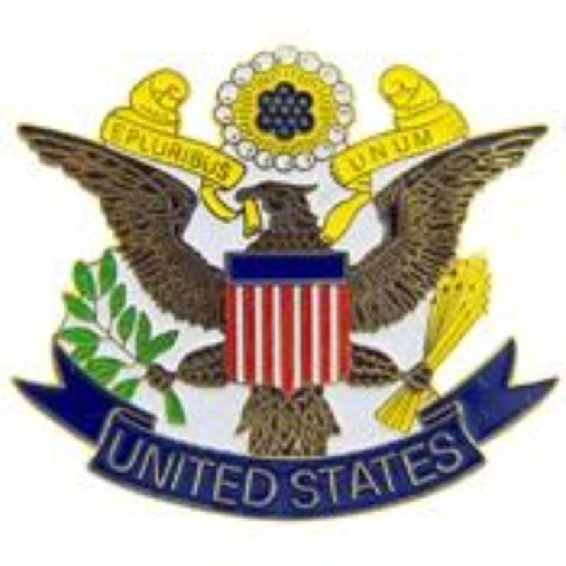 P16100 Pin - USA Seal, RWB - Emblem - 1.75 in.