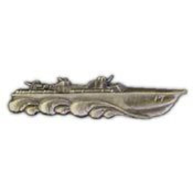USN Ship Pin - Pewter - 2.625 in. - Military Theme
