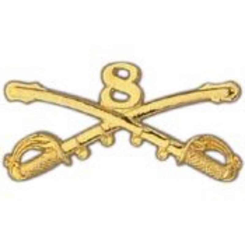 P16146 decal - Army, Cavalry Swords, 8th - 2.25 in.