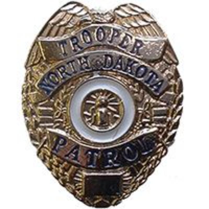 P02634 Pin - Police decal, North Dakota - 1 in.