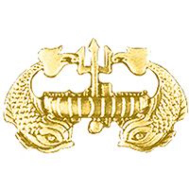 P16306 Pin - USN, Submergence Deep - Gold - 1.38 in.