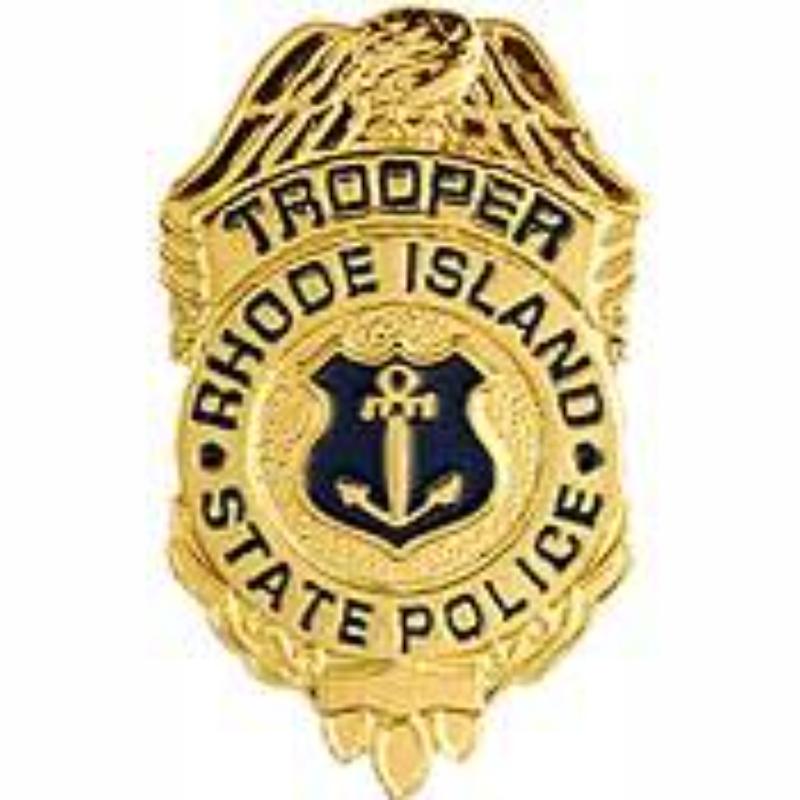 P02639 Pin - Police decal, Rhode Island - 1 in.