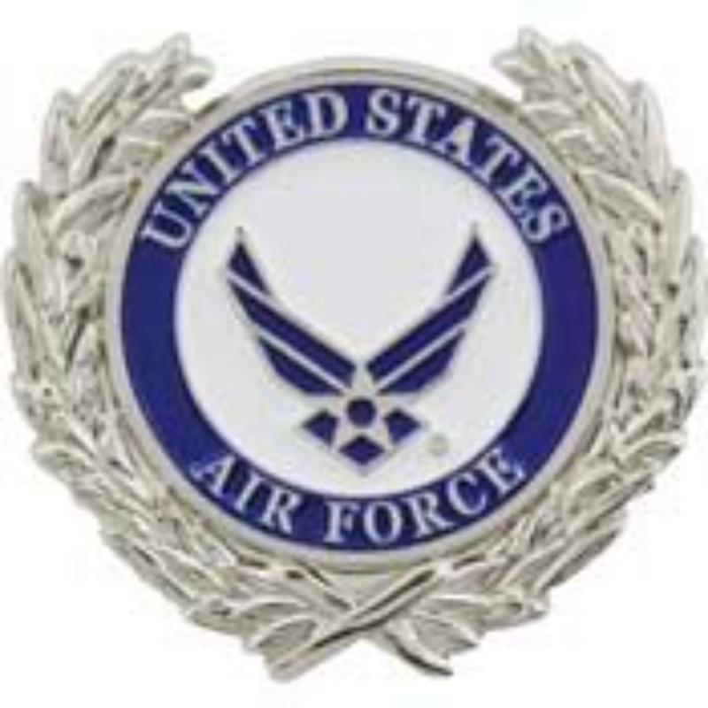 P18054 Pin - USAF Symbol II Wreath - 1.125 in.