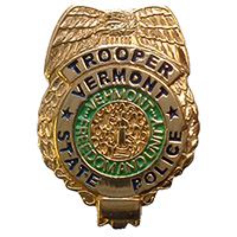 P02645 Pin - Police decal, Vermont - 1 in.