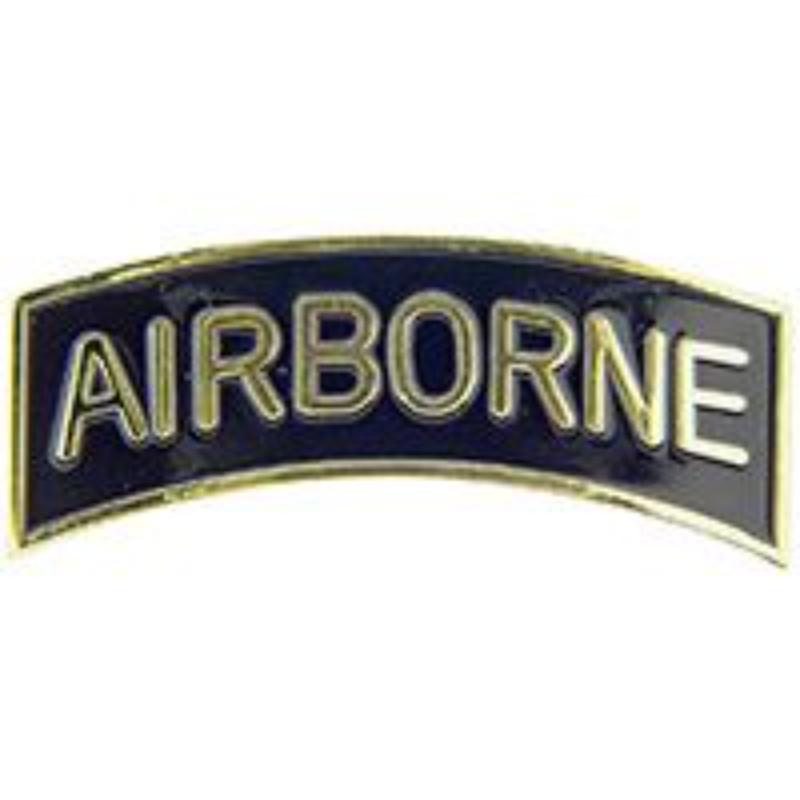 P40209 Pin - Military, Airborne, Tab - Gold & Black - 2 in.