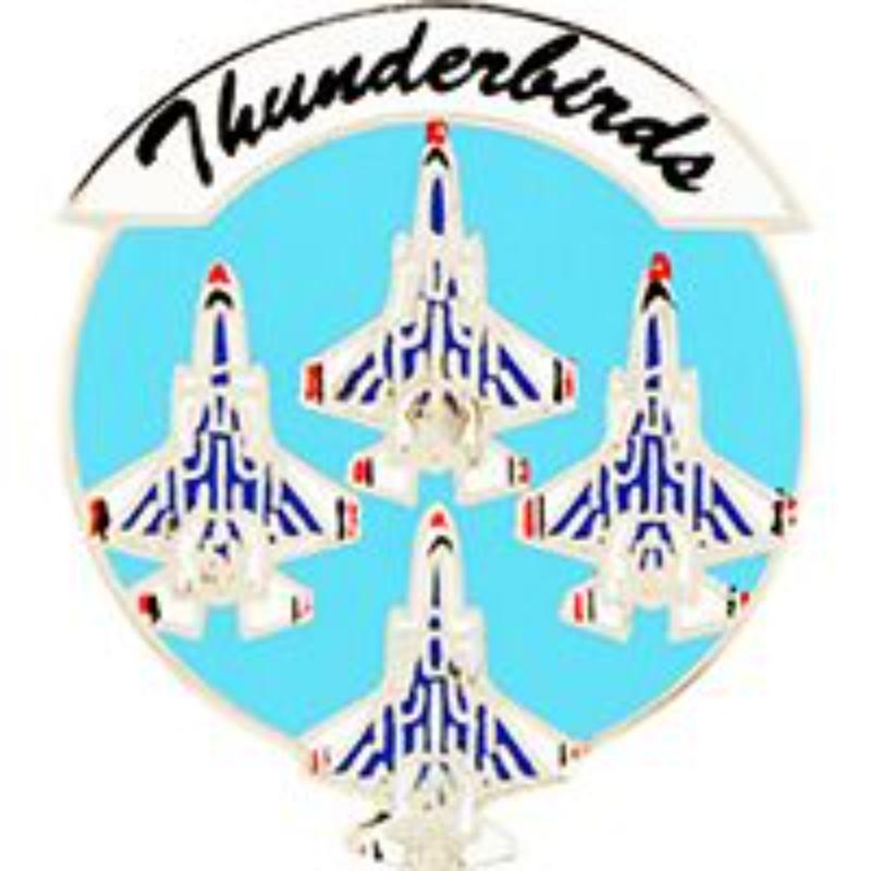P61723 Pin - T&B, Logo Thunderbird - 4 Jets - 1.125 in.