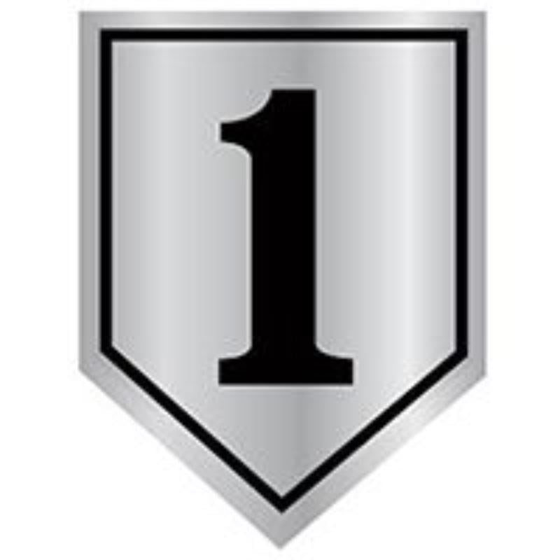 P62290 Pin - Army, 1st Infantry Division - Silver & Black - 1 in.