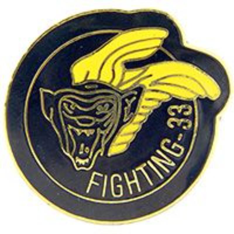 P62435 Pin - USN, Fighting-33 - 1 in.