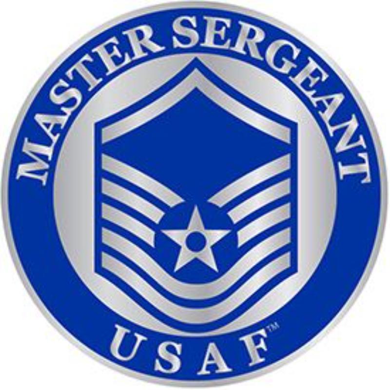P03107 Rank - USAF, E7, Master Sergeant - Large - 1.125 in.