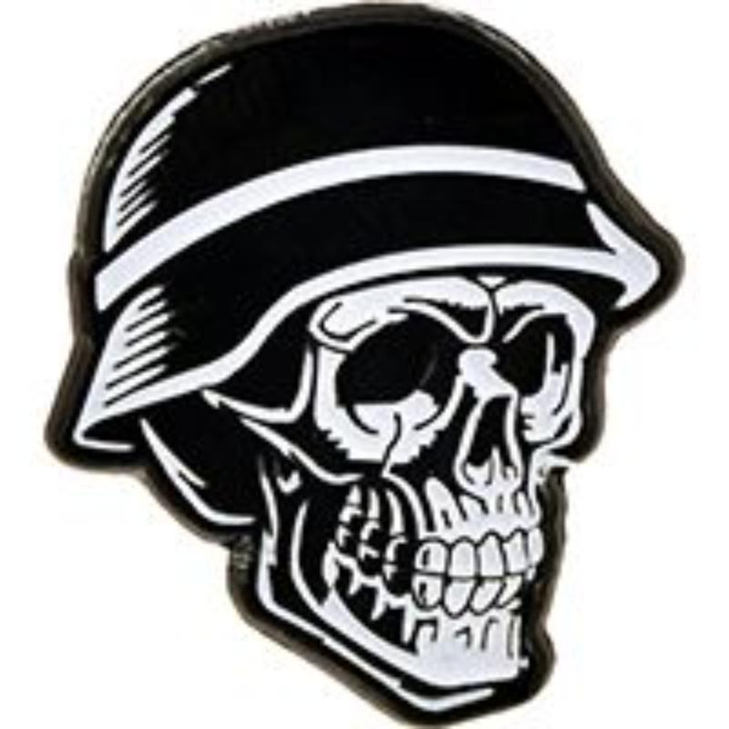 P62817 Pin - Skull & Helmet - 1 in.