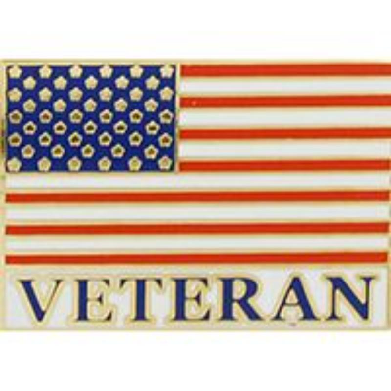 P62884 Pin - Veteran Flag, USA - 1.125 in.