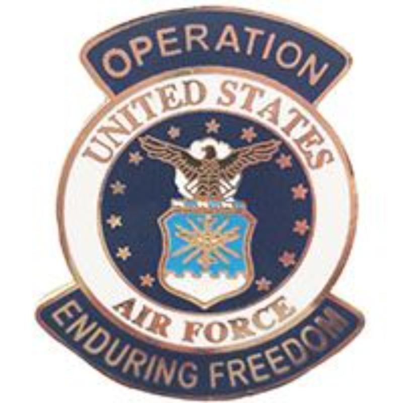 P62966 Pin - Enduring Freedom, USAF Emblem - 1.625 in.