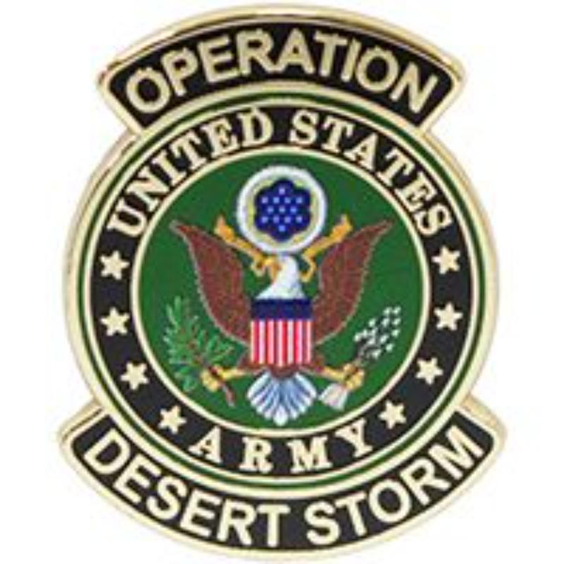 P62975 Pin - Desert Strom Army, Logo - 1.625 in.