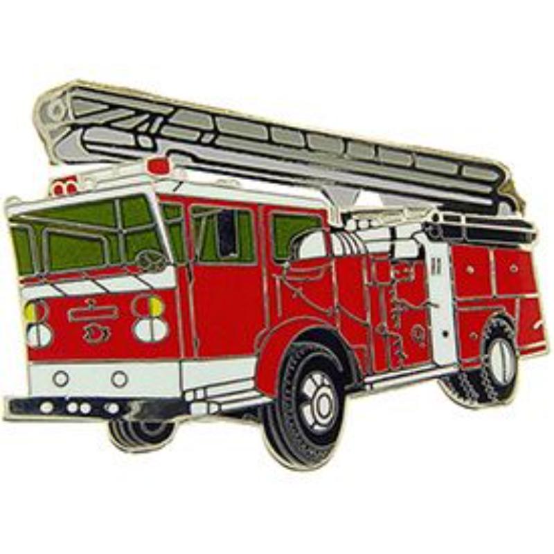 P03495 Pin - Fire, Truck, Ladder - Red - 1.63 in.