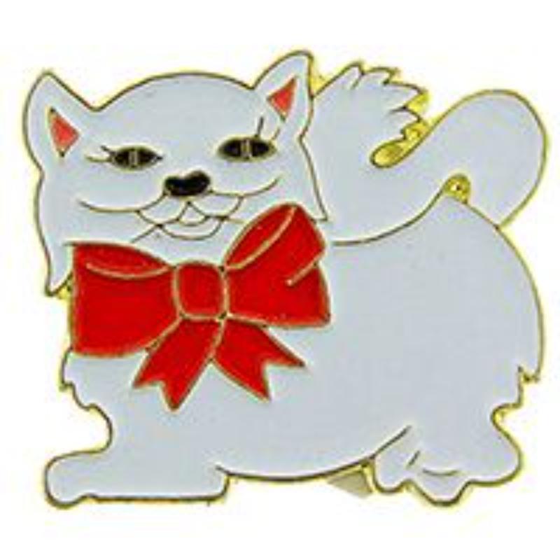 P63670 Pin - Cat, Kitty with Bow - 1 in.