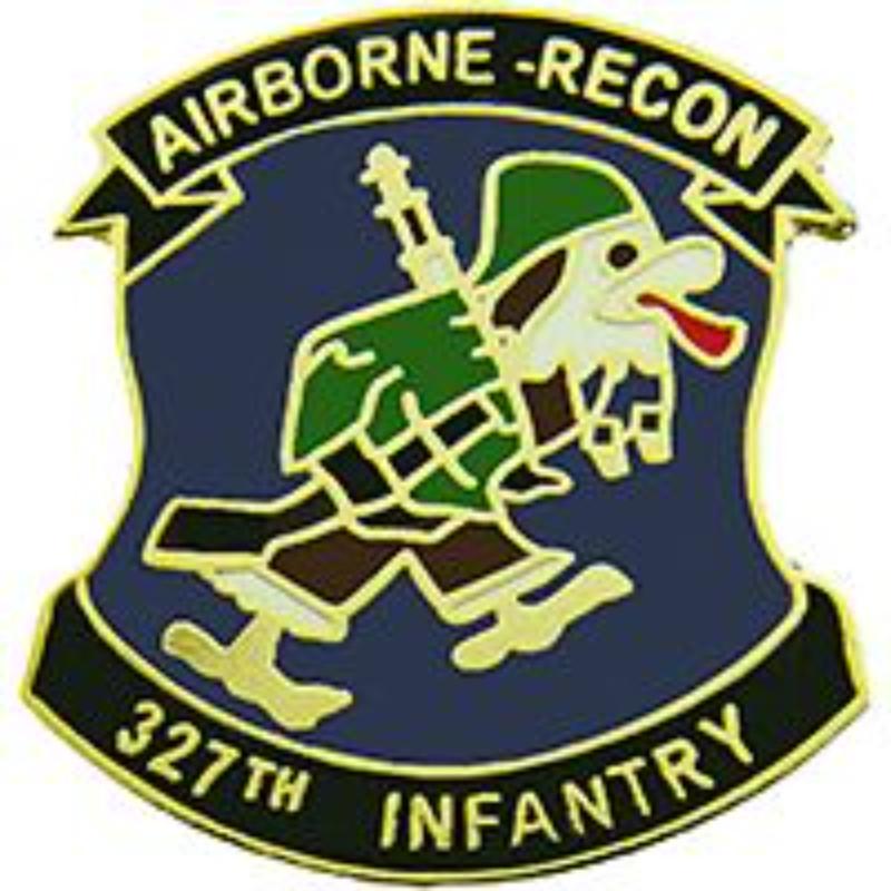 P64013 Pin - Army, 327th Airborne Infantry - 1 in.