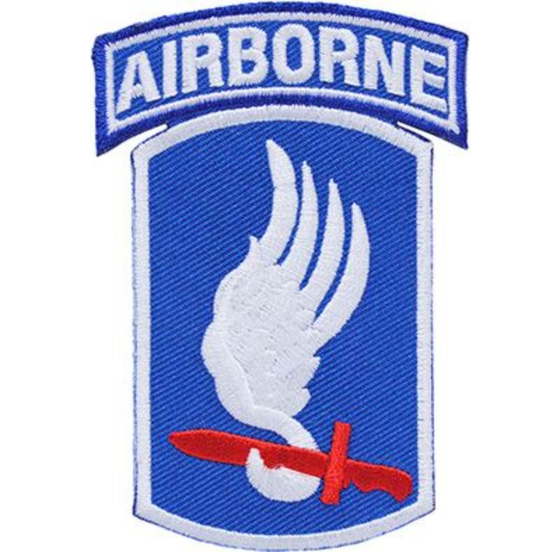 PM0126 Patch - Army, 173rd Airborne Brigade with Tab - 3.38 in.