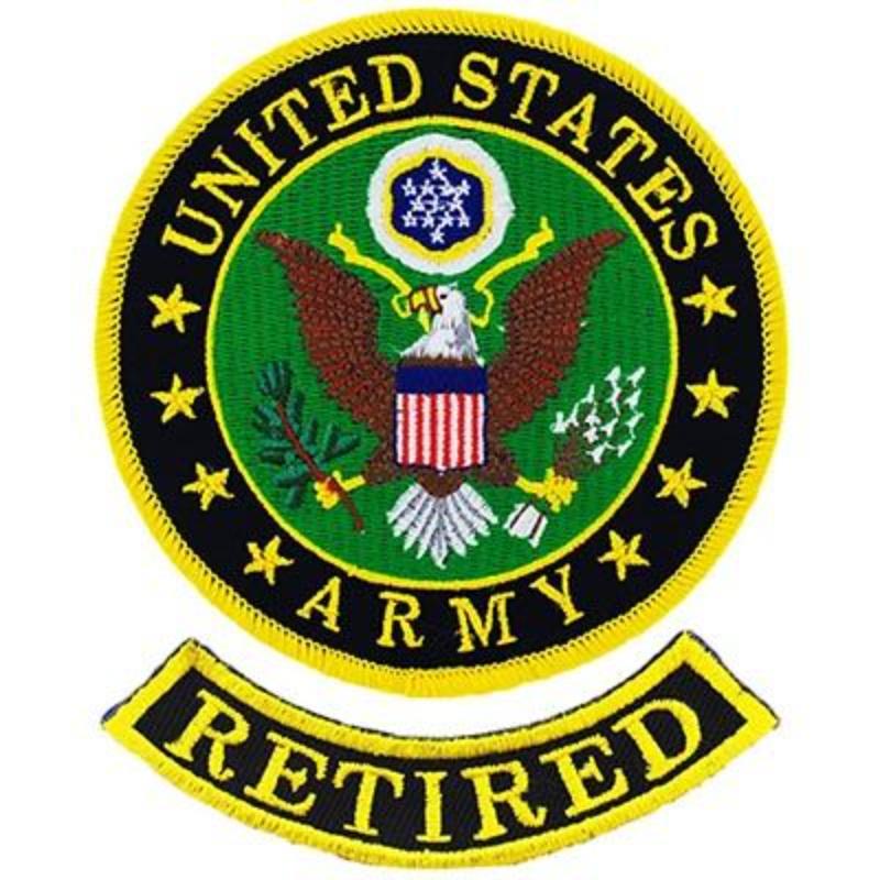 PM0260 Patch - Army Symbol, Retired - 2 Piece - 3.75 in.