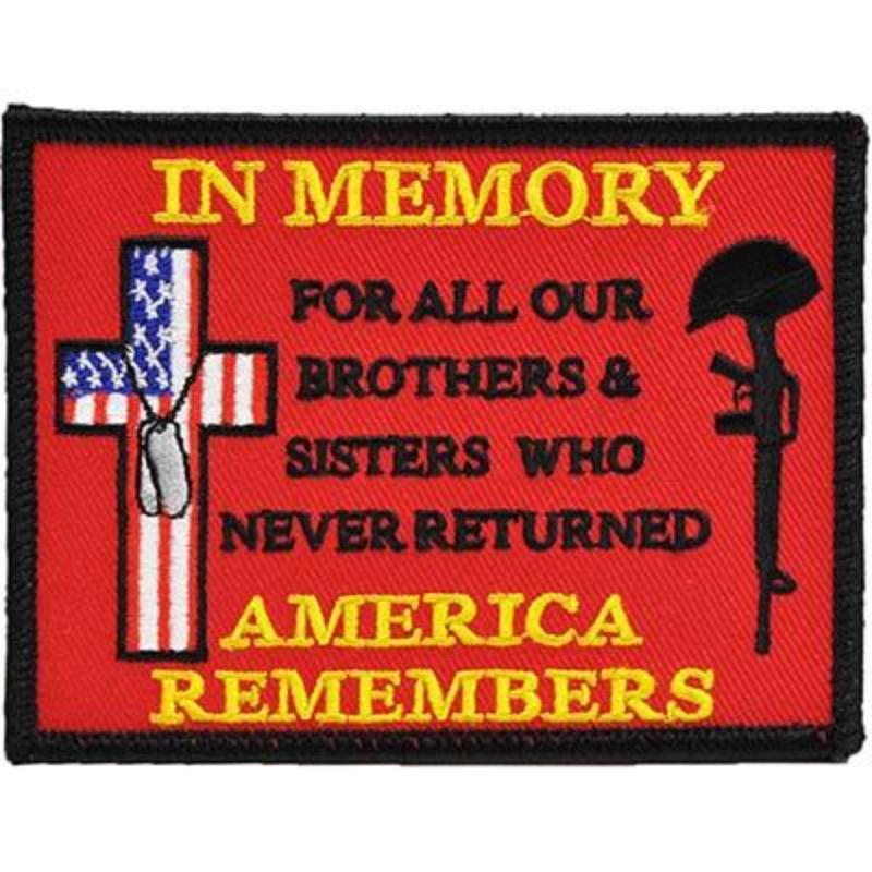 PM1699 Patch - In Memory, America Rememb - 4 x 3 in.