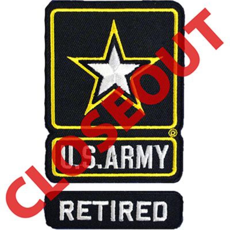PM0595 Patch - Army Logo, Retired - 2 Piece - 4.23 in.