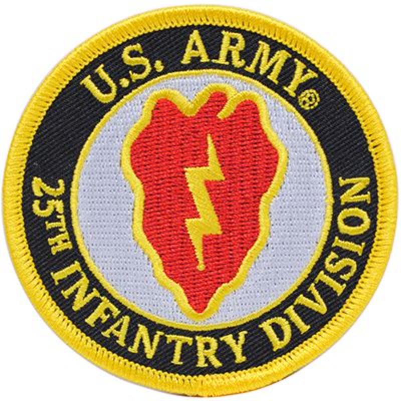 PM0598 Patch - Army, 25th Infantry Division - 3 Piece - 3.63 in.