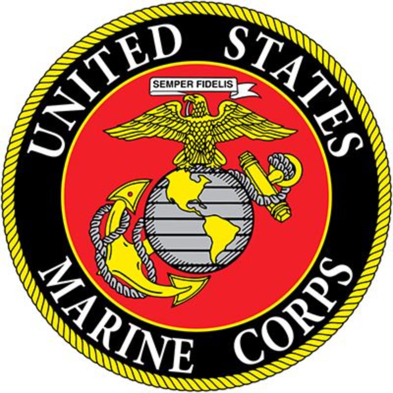 PM0631 Patch - USMC Logo - Silver & Gold - 3 Piece - 3.63 in.