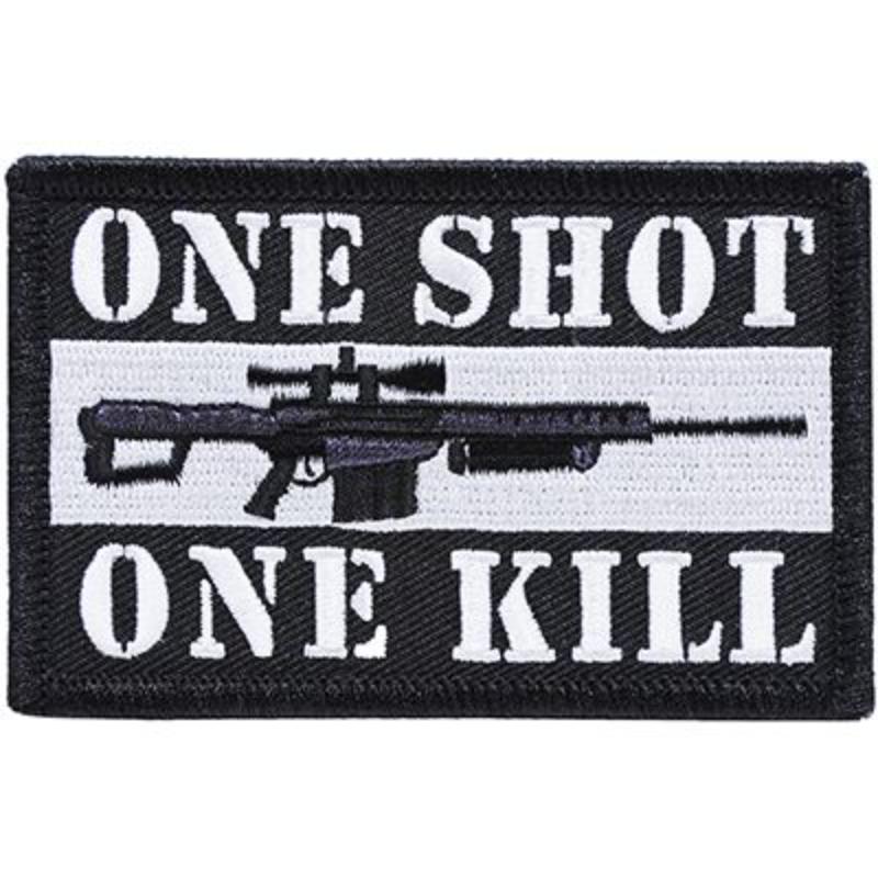 PM0879 Patch - One Shot One Kill - 3.5 x 2.25 in.