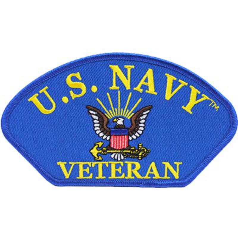 PM1377 Patch - USN, Hat, Veteran - 5.25 x 3 in.