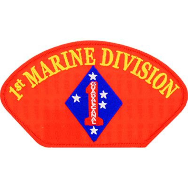 PM1386 Patch - USMC, Hat, 1st Division - 5.25 x 3 in.