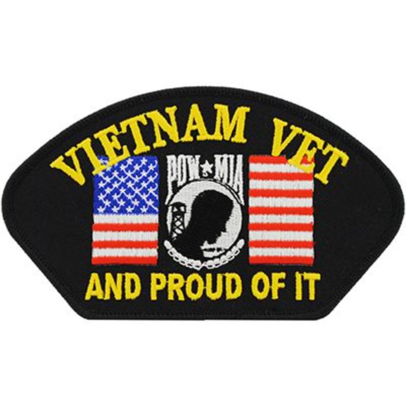 PM1693 Patch - Vietnam, Veteran, Proud - 5.25 x 3 in.