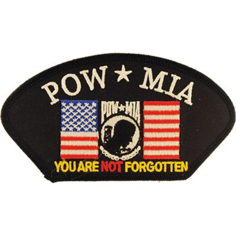 PM1694 Patch - Pow Mia, Hat, USA - 5.25 x 3 in.
