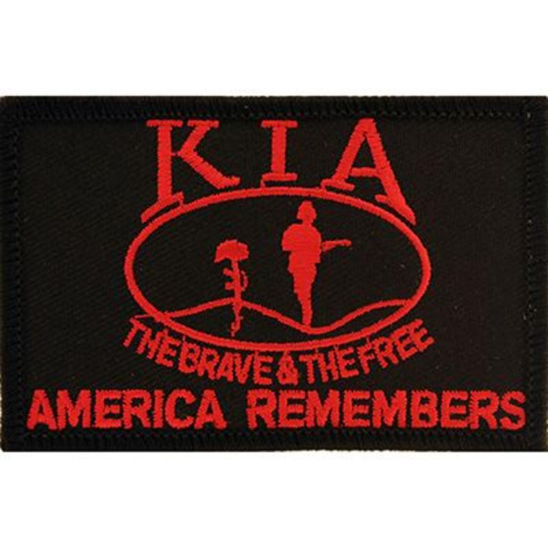 PM3165 Patch - Kia, Honor Flag, Black - 3.5 x 2.5 in.