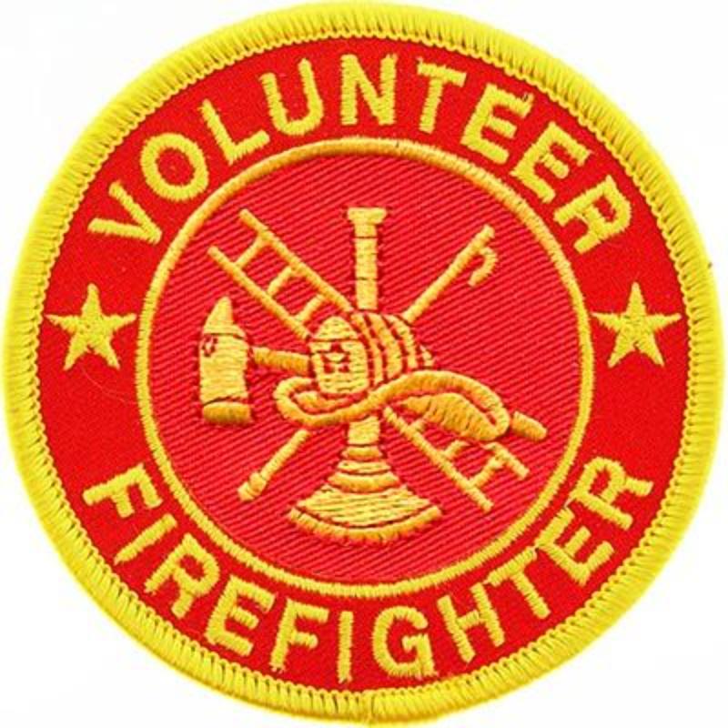 PM3951 Patch - Fire, VFD, Round - Yellow & Red - 3.63 in.