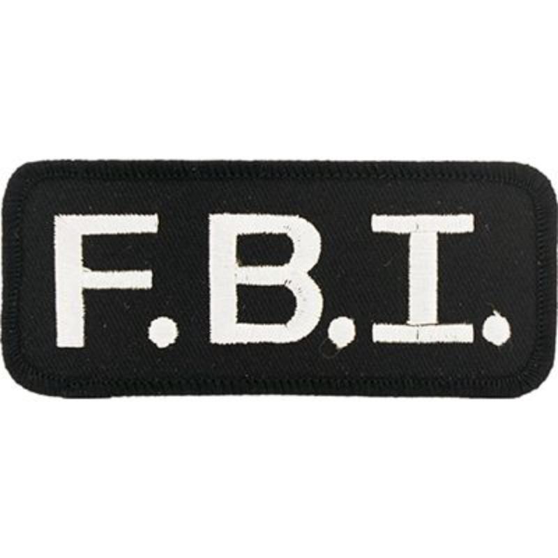 PM4056 Patch - Fbi Tab - White & Black - 4 x 1.75 in.