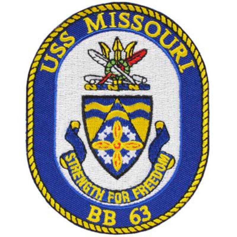 PM5250 Patch - USS, Missouri, BB-63 - 3.75 in.