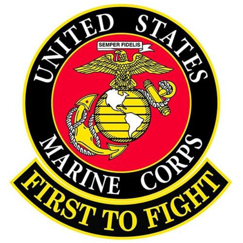 PM9053 Patch - USMC Logo, First to Fight - 12 in.