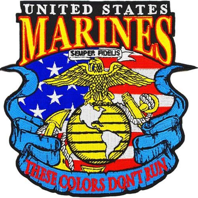 PM7086 Patch - USMC, These Colors - 5.25 in.