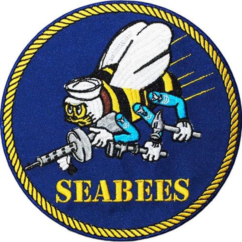 PM7111 Patch - USN, Seabees, Logo - 5 in.