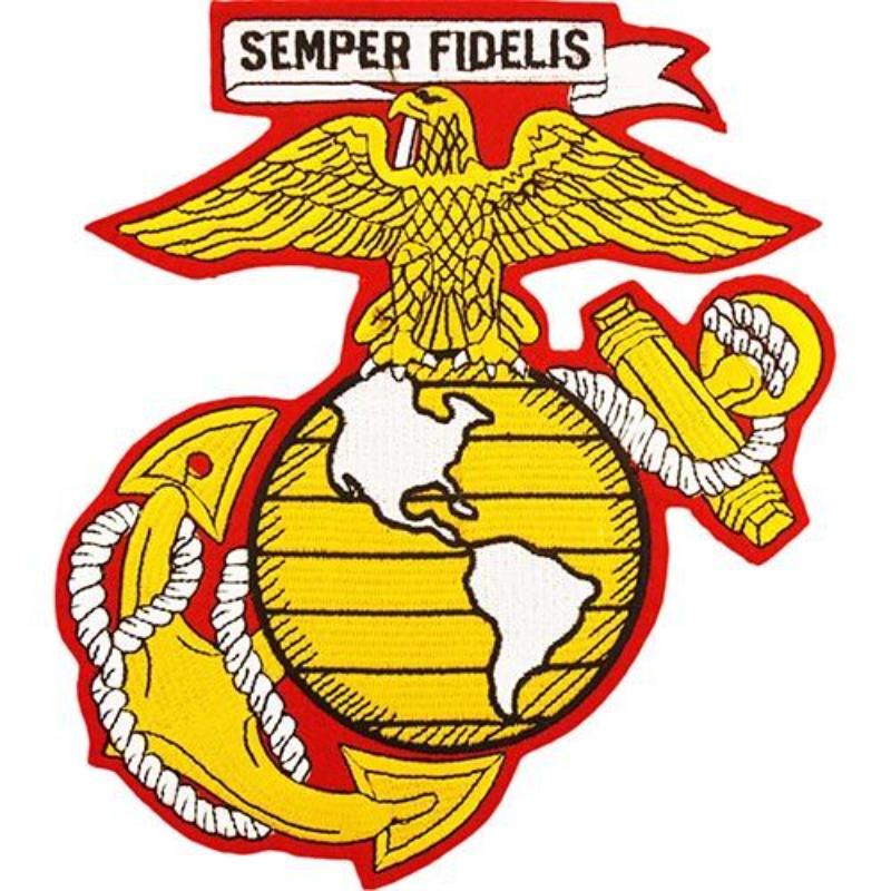 PM9114 Patch - USMC EGA - Yellow & White - 8 Piece - 8 in.