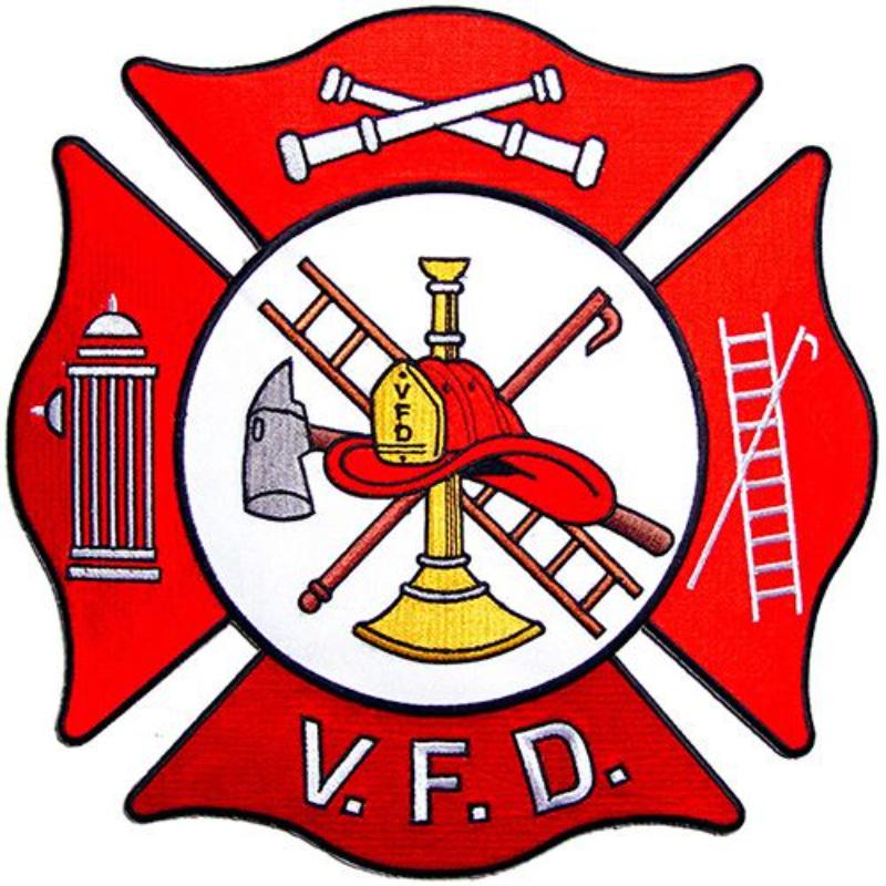 PM9124 Patch - Fire, VFD, Logo - 10 in.