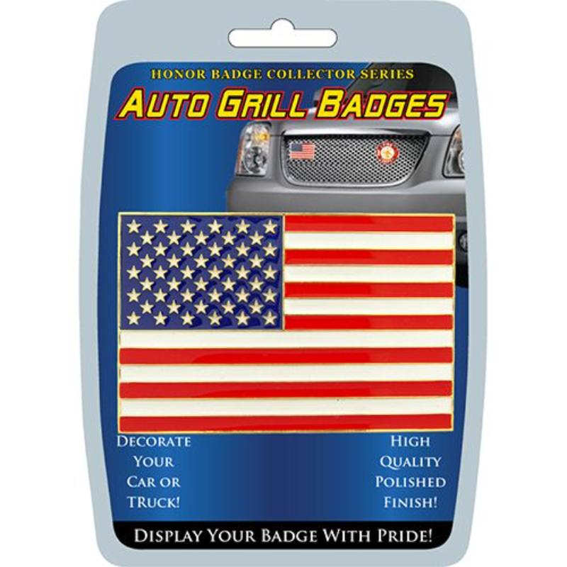 MD6125 Car Grill Decal - USA Flag - 3.75 in.